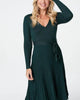 Adelina Dress Knit Pleated Skirt Crossover Top - thumbnail