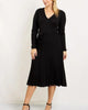Adelina Dress Knit Pleated Skirt Crossover Top - thumbnail