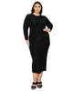 Kylo Textured Bodycon Dress - thumbnail