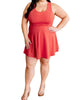 High Support Tennis Dress With Attached Shorts In Sunny Coral - thumbnail