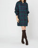 Anaya Popover Dress In Blackwatch Wool Tartan - thumbnail