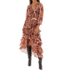 Gemini Dress In Terracotta Ikat Print - thumbnail