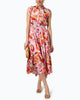 Cairo Multi Print Cotton Dress In Hem Orange - thumbnail