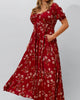 Carla Maxi Dress Floral Puff Short Sleeves - thumbnail