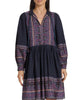 Adella Printed Tunic Dress In Iris - thumbnail