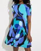 Abstract Print Dress In Black/Multi - thumbnail