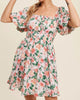 Bianca Floral Dress In Cream - thumbnail