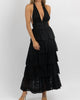 Arya Eyelet Maxi Dress In Black - thumbnail