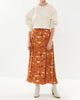 Chi Vase Print Skirt In Ocre Multi - thumbnail