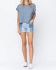 Contrast Panel Shorts In Blue - thumbnail