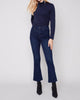 Bootleg Stretch Denim Pants In Blue Black - thumbnail