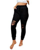 Distressed Pant In Black - thumbnail