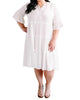 Bohemian Tiered Dress In Natural White - thumbnail
