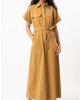 Delina Dress In Beige - thumbnail