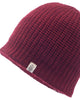 Cardigan Knit Beanie In Burgundy - thumbnail