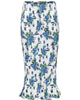 Ruched Floral Midi Skirt - thumbnail