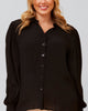 Cindy Shirt Long Puffy Fitted Sleeves Solid - thumbnail