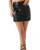 Ezra Vegan Leather Skirt In Black - thumbnail