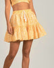 Eyelet Ruffle Skirt In Yellow - thumbnail
