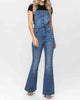 Flared Overalls In Blue - thumbnail