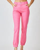 High Rise Jogger Jeans In Pink - thumbnail