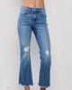 High Rise Comfort Stretch Cropped Flare Jeans In Medium Light - thumbnail