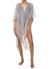 Fringe Kaftan In Through The Dunes, Sand - thumbnail