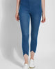 Lynette Scallop Edge Denim Pant In Mid Wash - thumbnail