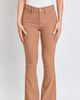 Hyperstretch High Rise Flare Denim In Almond - thumbnail