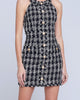 Jade Tweed Mini Dress In Black / Ivory - thumbnail