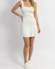 Hutch Knit Fit Flare Mini Dress In White - thumbnail
