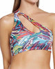 Join Life One Shoulder Cut Out Bra Top In Multi - thumbnail