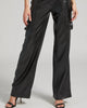 Nate Vegan Leather Cargo Pants In Black - thumbnail