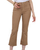 Olpe Flare Crop Raw Hem Pant In Sand - thumbnail