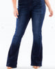 Mid Rise Flare Jeans In Blue - thumbnail