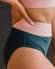 Ray Of Sunshine Swim Bottoms In Teal & Baby Pink - thumbnail