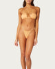 Ruched Bandeau Bikini Top In Gold - thumbnail