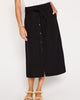 Teagan Belted Skirt In Black Onyx - thumbnail