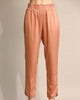 Straight Leg Satin Pants In Rose Clay - thumbnail