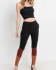 Suede Colorblock Ankle Pant In Black Multi - thumbnail