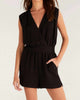 Sun Tanned Romper In Black - thumbnail