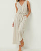 Steal A Glance Striped Jumpsuit In Ivory - thumbnail