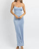 Solange Open Back Dress In Blue - thumbnail