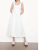 Utility Button Front Midi Skirt In White - thumbnail