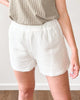 Vacay Mode Gauze Short In White - thumbnail