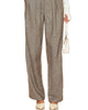 Wick Double Pleat Trouser In Brown Tweed - thumbnail