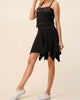 Women'S Flowy Black Asymmetrical Shorts In Black - thumbnail