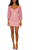 Sweetheart Neckline Mini Dress in Pink - thumbnail