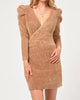 Zosha Lurex Wrap Dress in Gold - thumbnail
