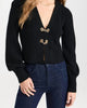 Monse Cropped Cardigan in Black - thumbnail